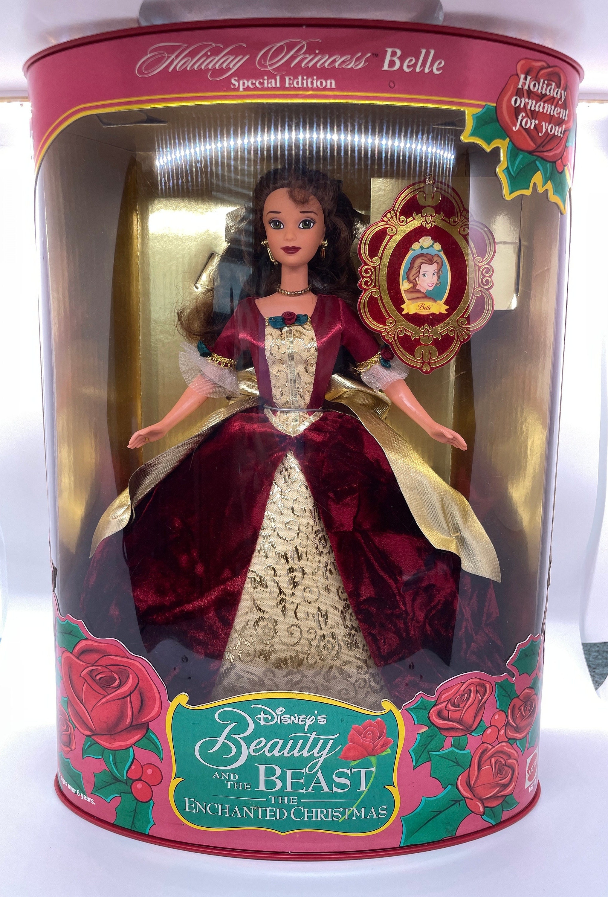 1997 Mattel Beauty and the Beast Enchanted Christmas Belle Barbie