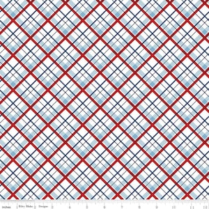 STARS and STRIPES FOREVER (C-15716) White by Lori Whitlock for Riley Blake Designs - patriotic fabric yardage **Available in 1/2 yard cuts**