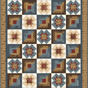 STARLIGHT CABINS Quilt Kit - made with John Wayne American West Fabric by Riley Blake Designs.