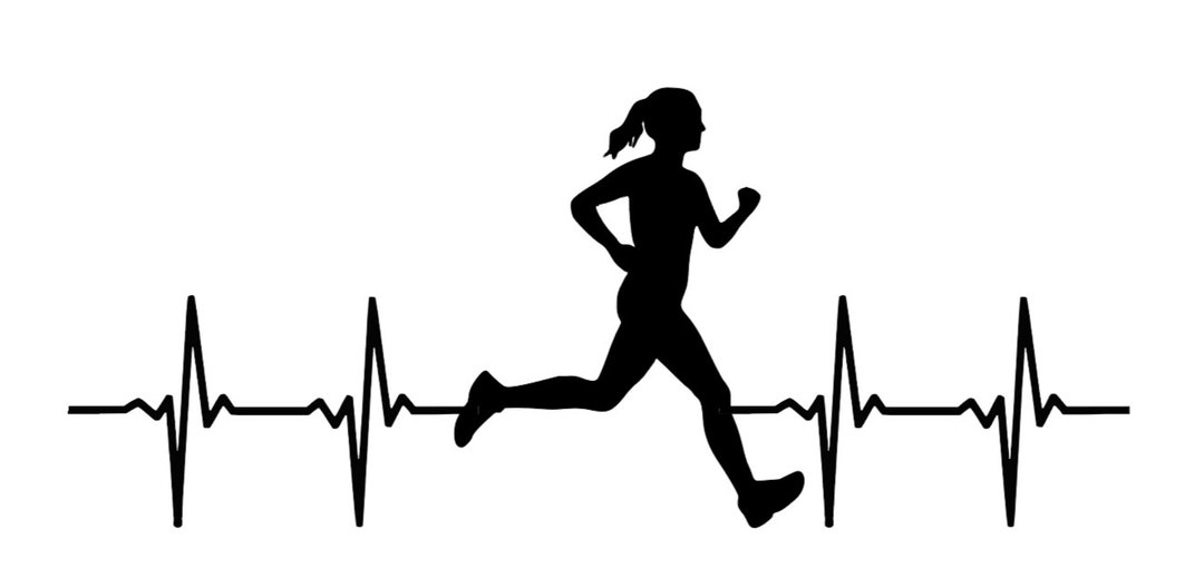 Runner Heart Beat Decal for Car, Truck, Laptop, Tablet, Bumper Sticker