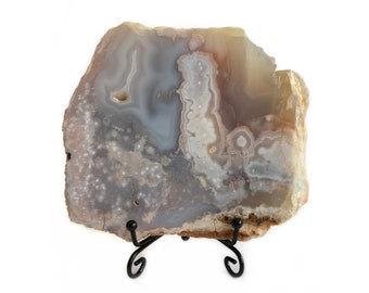 Agate Slice Natural Stone Lapidary Slab Brazilian Agate Rough Slab for Finishing