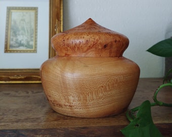 Handmade burlwood lidded box