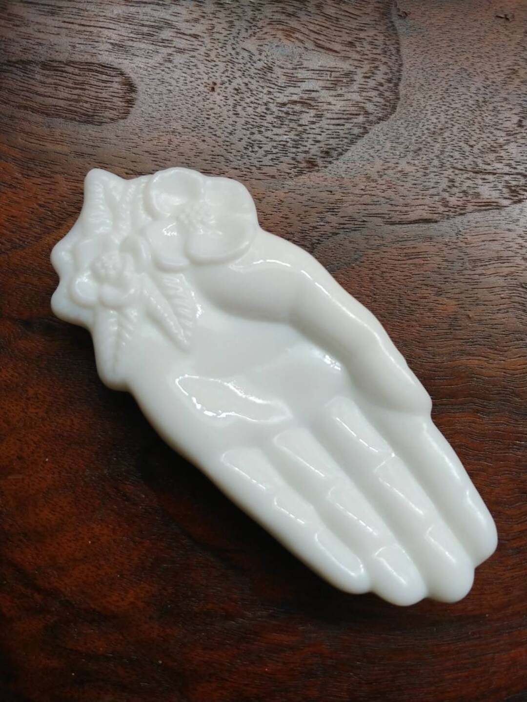 Vintage Avon Milk Glass Hand Dish Etsy