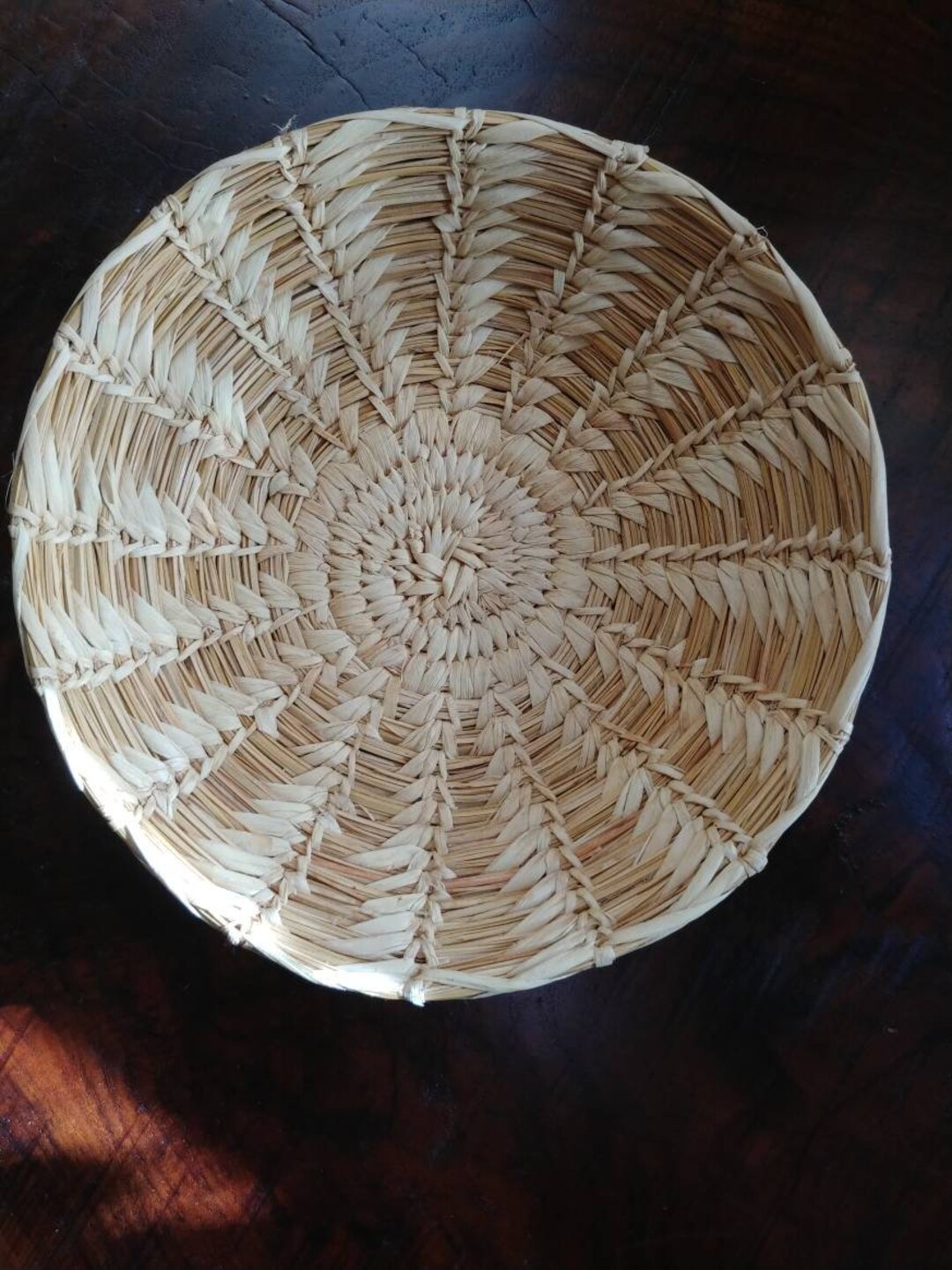 Woven Coiled Grass Basket Etsy