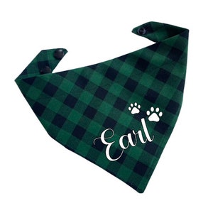 Personalized Dog Custom Name | Handmade Pet Bandana |Customize Pet bandanas | Dog Bandana Puppy snap bandanas, Dog Scarf, Christmas Pet Gift