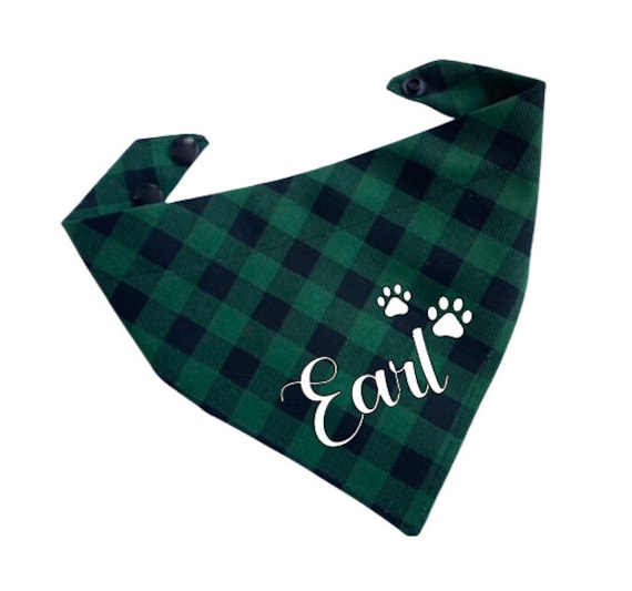 Personalized Dog Custom Name | Handmade Pet Bandana |Customize Pet bandanas | Dog Bandana Puppy snap bandanas, Dog Scarf, Christmas Pet Gift