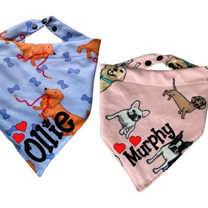 Personalised Dog Bandana Custom Pet Bandana, Dog Bandanas, New Puppy Gift, Dog Mom Dog Dad Gift, Bandana for Pets, Custom Pet Cat Bandana