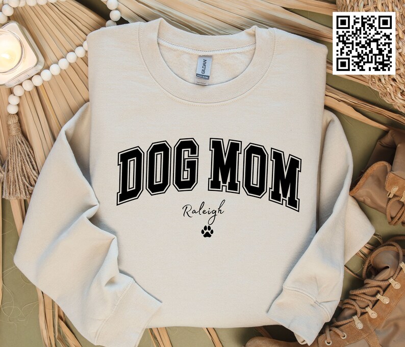 Dog Mom with a quote on the sleeve, Pet Mom Gift, Pet Gift, Mama Sweatshirt, Custom Sweatshirt, Mom Shirt, Dog Dad Shirt, Custom Text Tee image 7