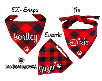 Pet Bandana, Personalized Pet Bandana, Custom Dog Bandana, Cat Bandanas, Christmas Pet Bandana, Bandana for Pet , Holiday Dog Bandana