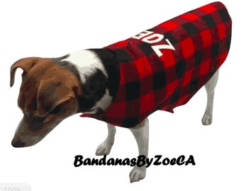 flannel dog jacket