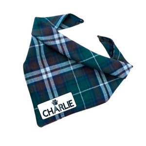 Dog Bandana Custom Pet Bandanas, Personalised Pet Bandana, Customize Dog Bandana, Dog Tartan Bandana, Christmas Dog Scarf Gift, Pet Gift