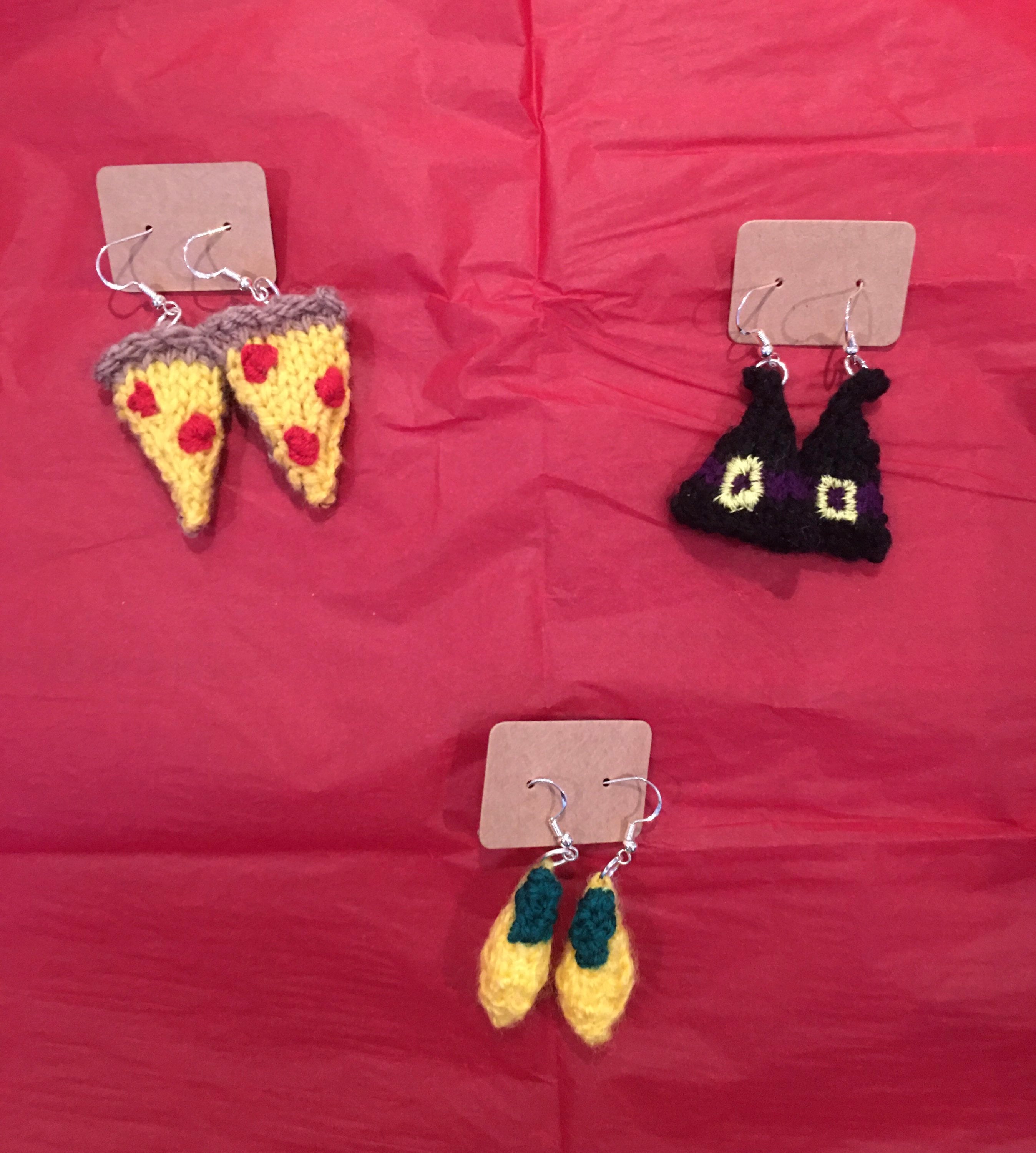 Mystery Packs of Knitted Earrings Etsy