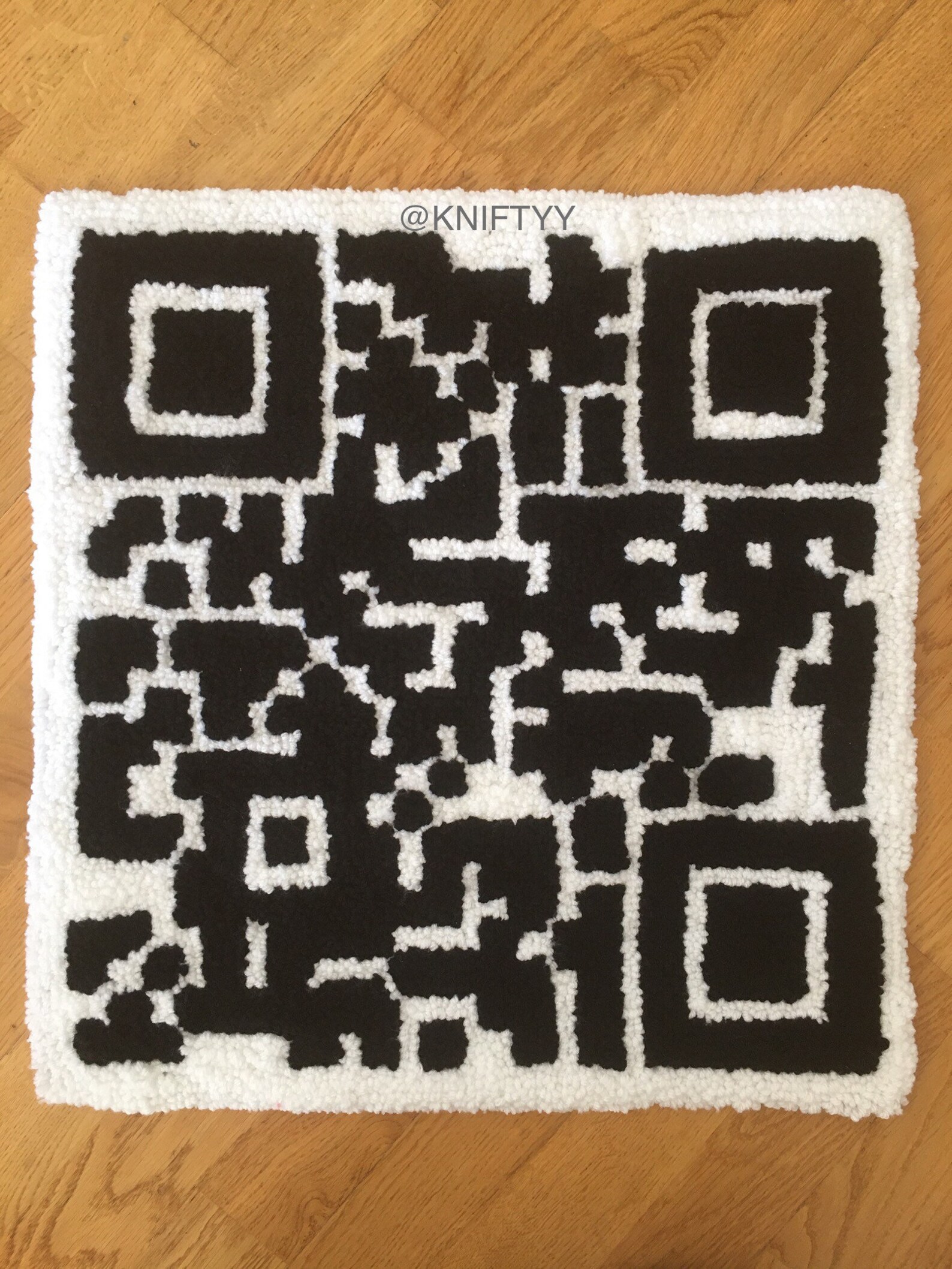 Handmade Custom QR Code Rug Etsy