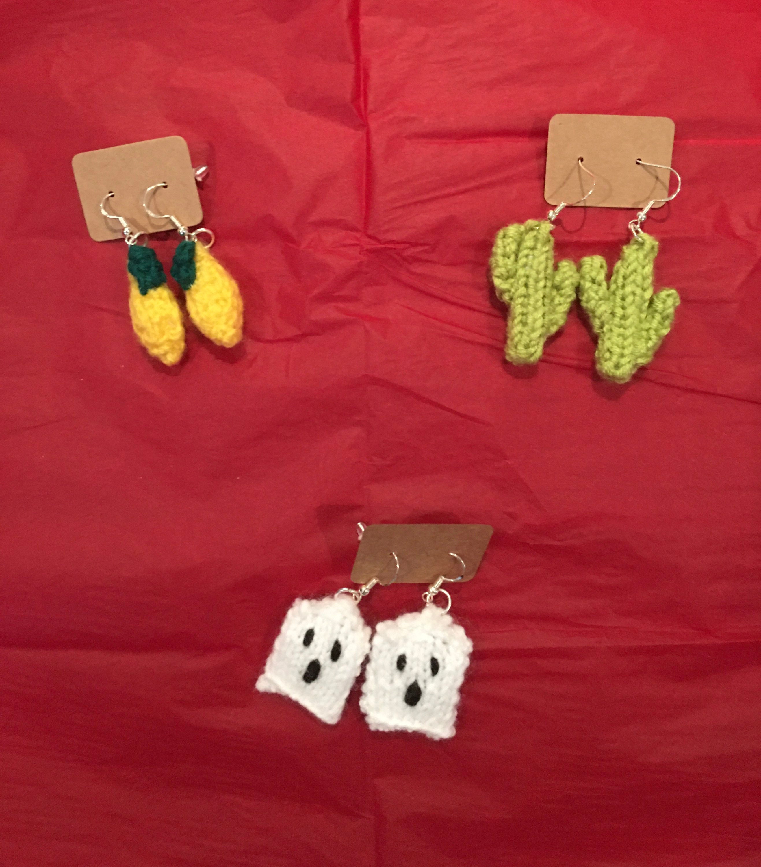 Mystery Packs of Knitted Earrings Etsy