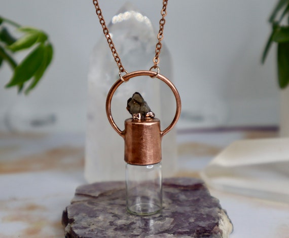 Smokey Quartz Essential Oil Necklace 