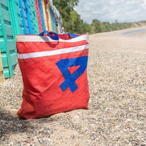 Sac de plage/fourre-tout en toile de voile recyclée de Gênes