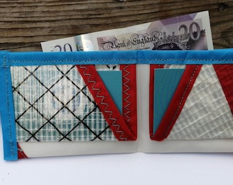 Cartera plegable de lona reciclada