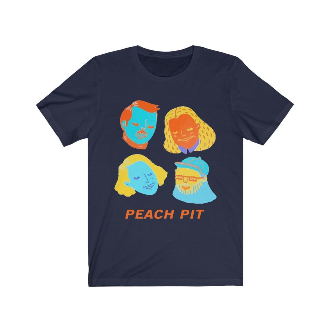 Tshirt Retro Peach Pit Band Etsy
