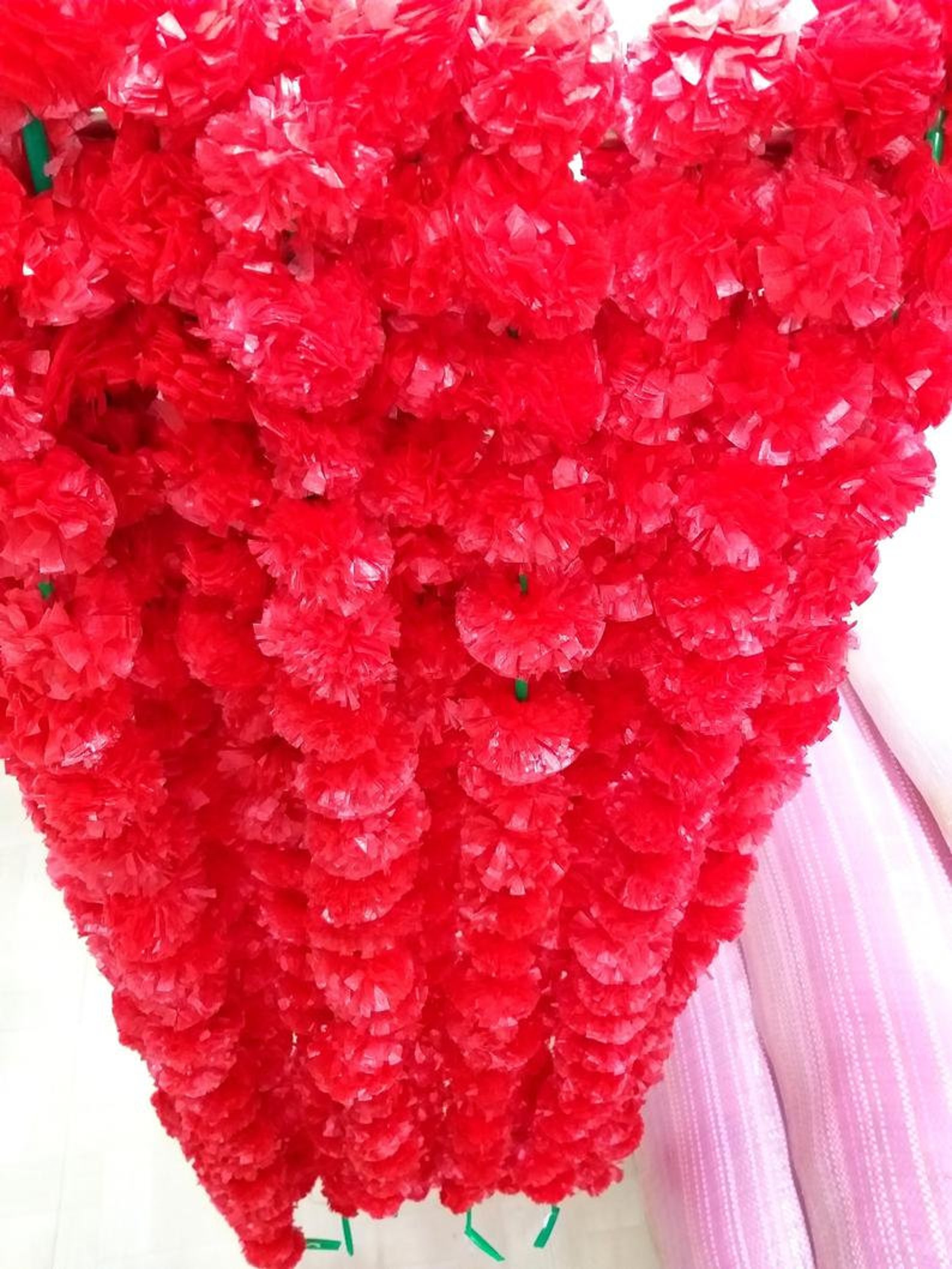 50 Garlands 4.7 5 Feet Red Artificial Flower Garlands Etsy