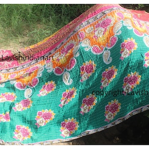 Wholesale Lot Of Indian Vintage Kantha Quilt Throw Reversible Blanket Bedspread Cotton Fabric Bohemian quilt