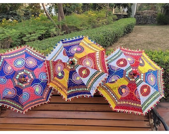 Wholesale Lot Indian Umbrella for Decoration traditional Wedding parasol party decor umbrella Diwali decoration umbrella wedding Decor
