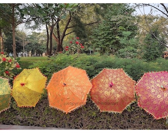Wholesale Lot of Indian Parasols | Wedding  Party Umbrella | Traditional Handmade Mehendi & Sangeet Decor