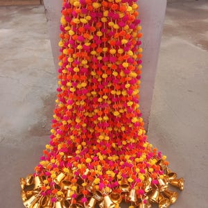 50 piezas ENVÍO GRATIS Decoración multicolor para fiesta de bodas navideñas indias, decoración Mehndi, fondo, pompones, colgantes Gota pom