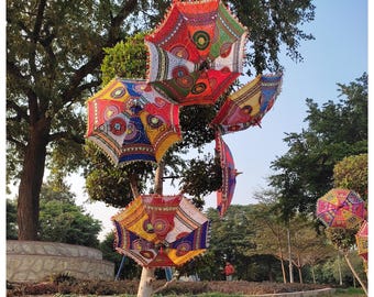 Indian Decorative Umbrella | Wedding  Festival Parasol | Handmade Party Decoration | Diwali & Sangeet Props
