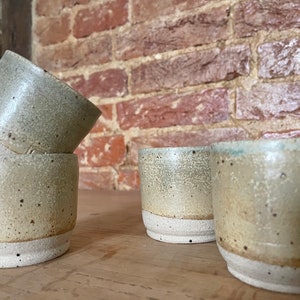 Beaker, Ceramic Handleless Mug, Handmade Stoneware Ceramic Pottery Cup, Tea Cup, Wine Beaker, Cappuccino Cup, Coffee Cup 150ml