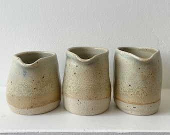 Jug, Handleless Jug, Dimple Jug, Cream Jug, Handmade Stoneware Ceramic Contemporary Handleless Dimple Pouring Cream Jug or Milk Jug (small)
