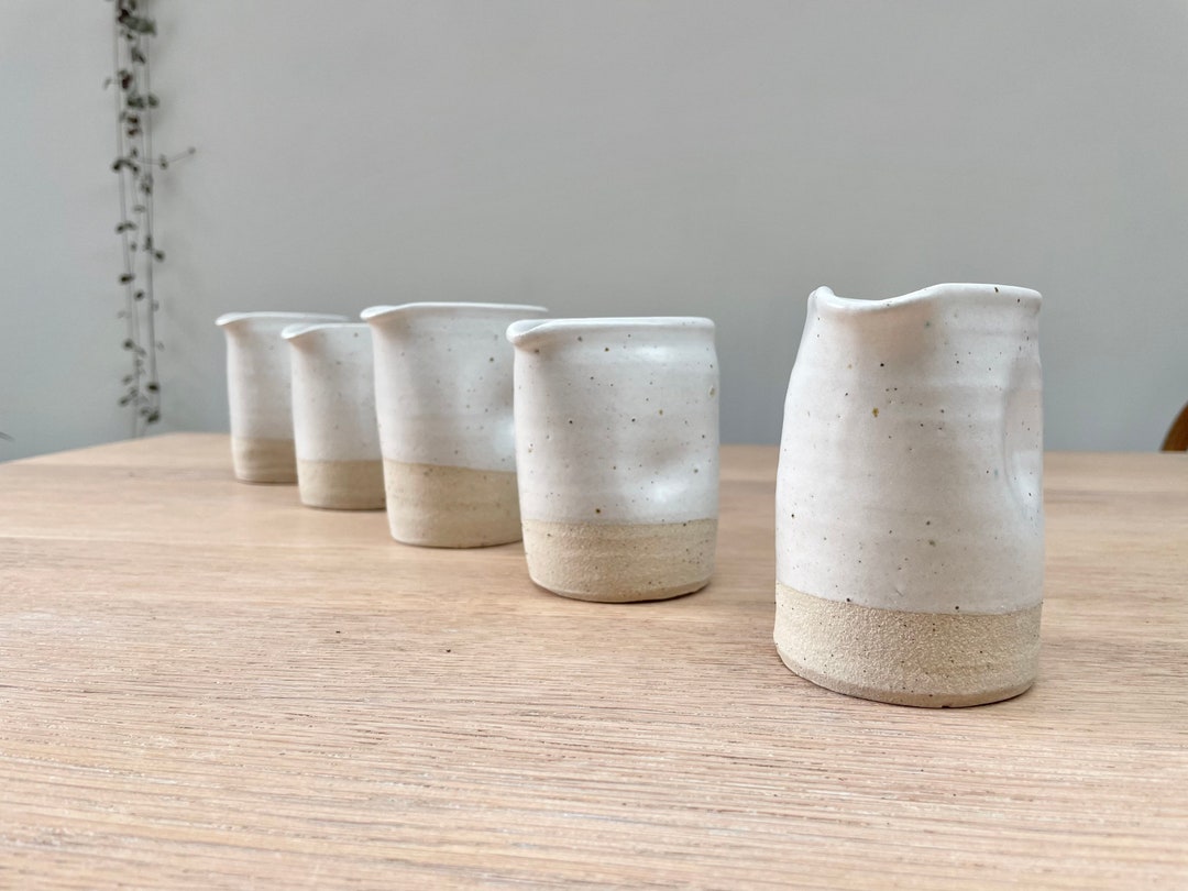 Handleless Jug, Dimple Jug, Milk Jug, Handmade Stoneware Ceramic
