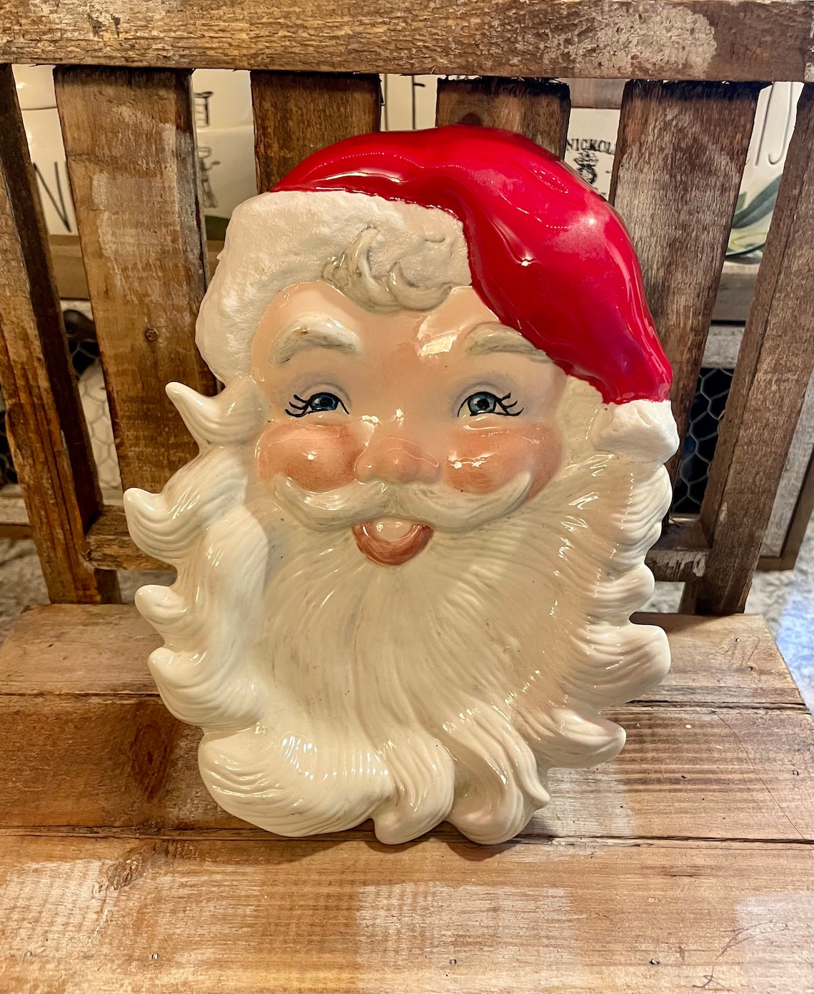 Jim Shore Noel Fitz And Floyd Holiday Home Figurine Père Noël Afro-américain  En Céramique, Multicolore Pere Noel Figurine, image size:1140x1392