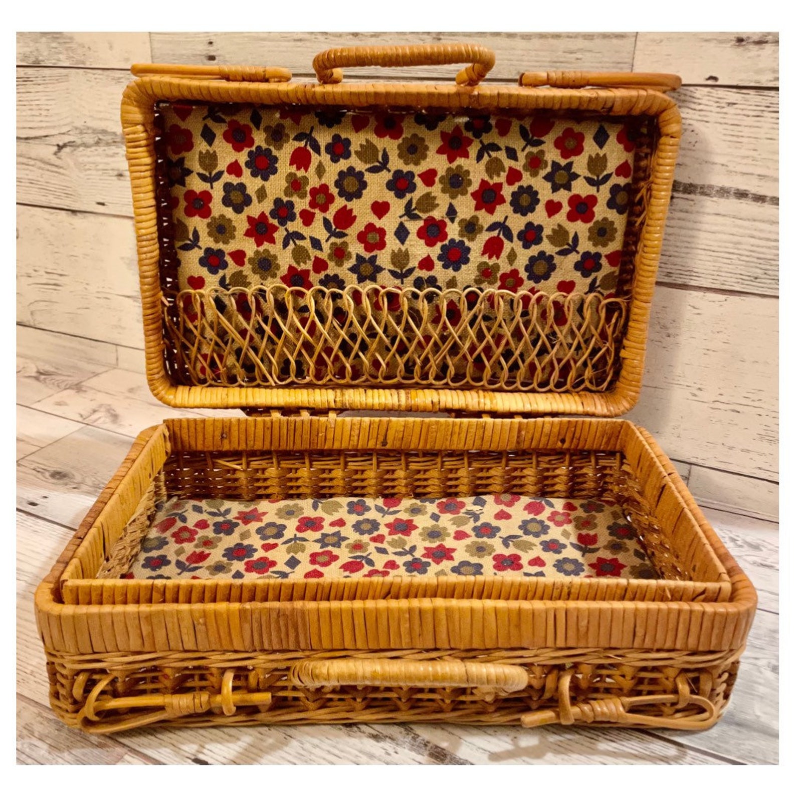 Vintage sewing basket Etsy