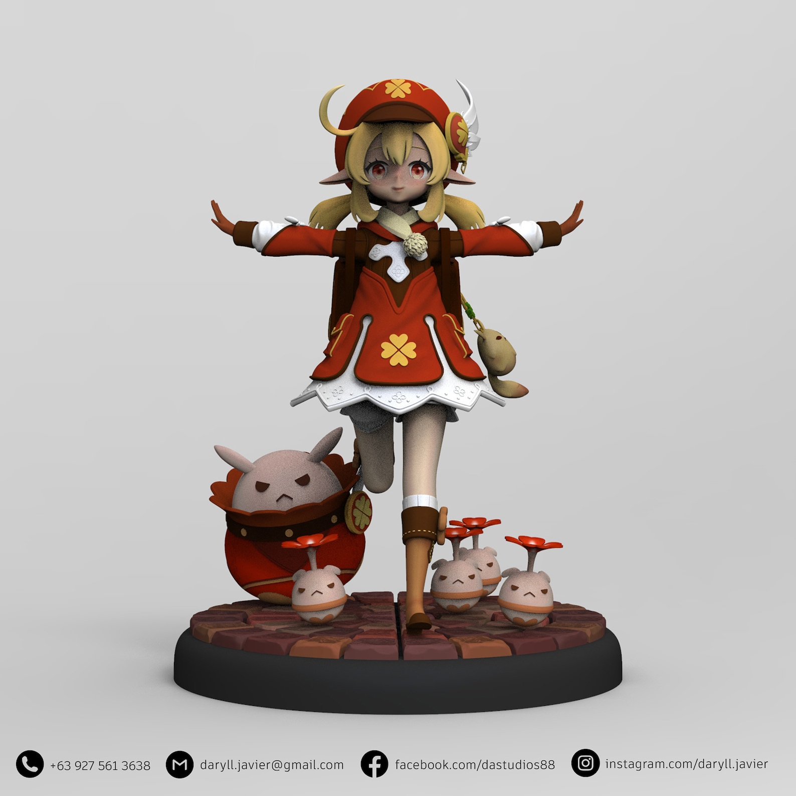 genshin impact zhongli figurine