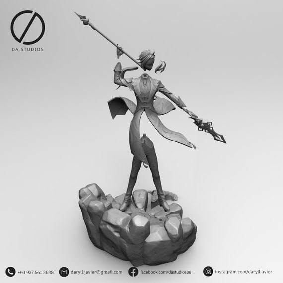 Character Figure Models & Kits Anime Genshin Impact Zhongli Unpainted