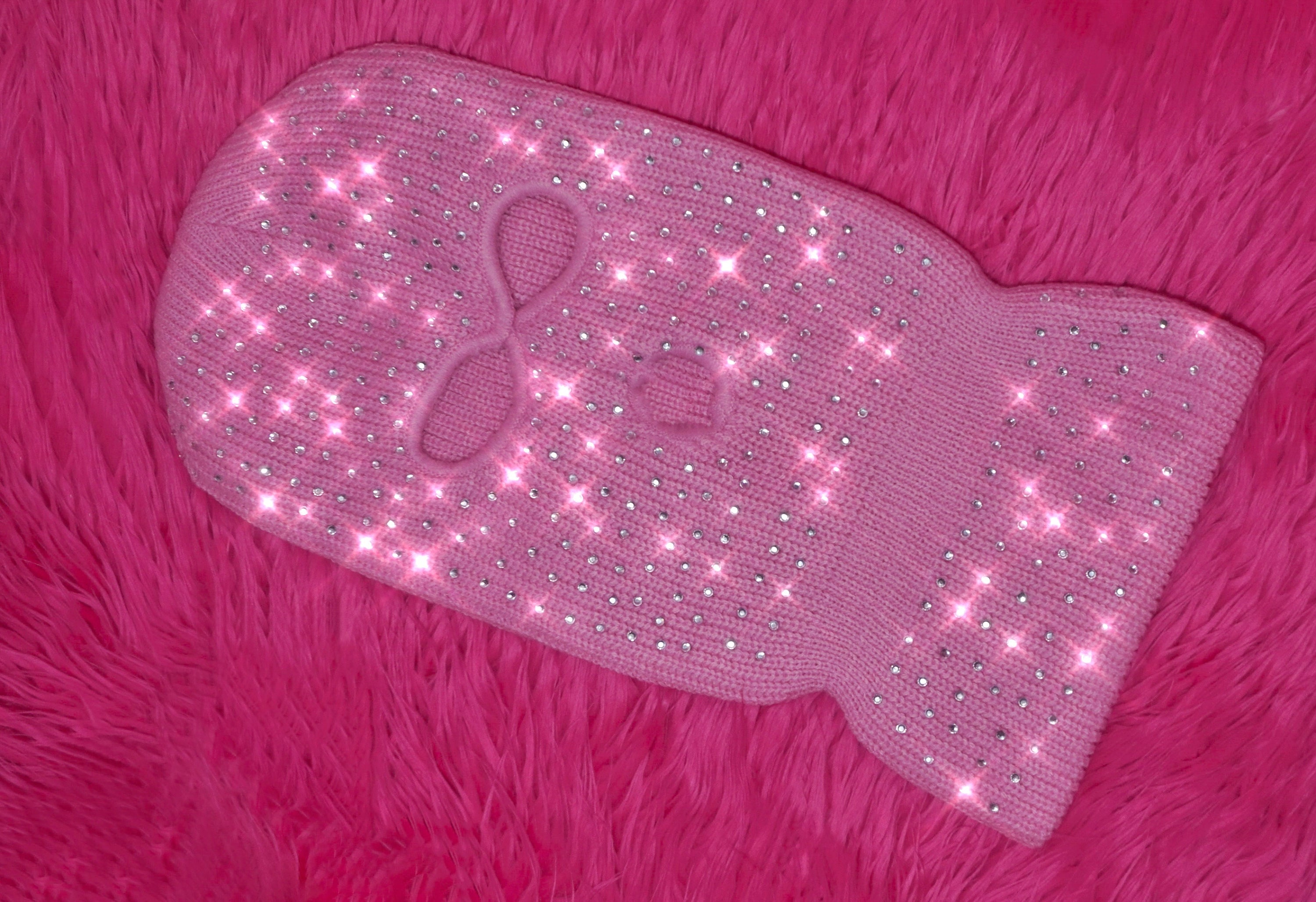 Rhinestone Ski Mask PINK Sparkle Full Face Ski Mask Balaclava - Etsy