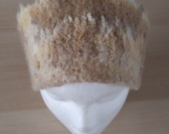 Felted headband  from wool and raw lamb fleece