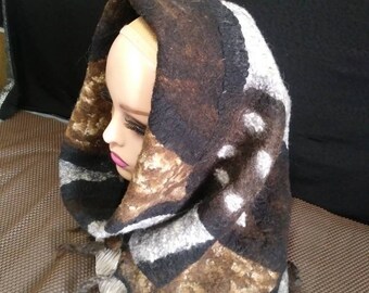 Hat, neck and head warmer, good, Felted hat,