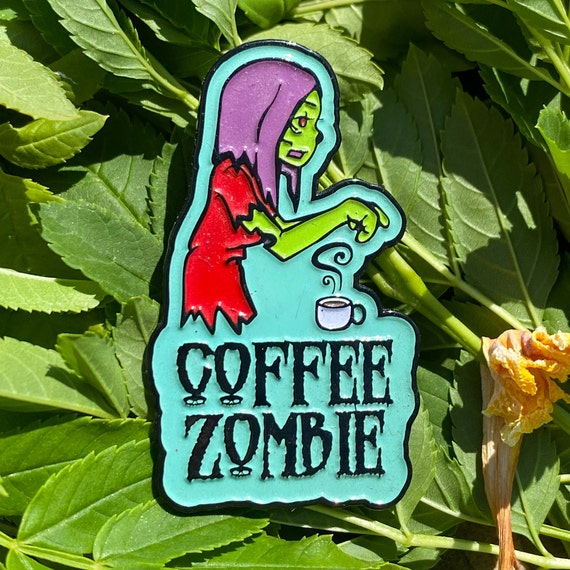 Coffee Zombie Enamel Pin