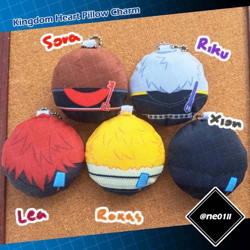 KH Pillow Charm Kingdom Hearts Sora Riku KHIII Destiny Island ...