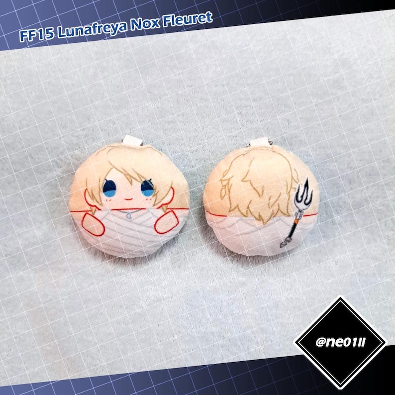 FF Pillow Charm [final Fantasy 9 15 16] Fabric Keychain Keyring Ff9 ...