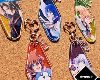 Kingdom Hearts Dream Drop Distance Birth by Sleep Acrylic Keychain Sora Riku Terra Aqua Ventus charms