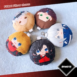 FFXVI Pillow Charm [Final Fantasy 16] Fabric Keychains Pillow Keychain Fabric Keyring FF16 FFXVI Clive Joshua Jill Cid Dion