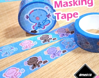 Wooper Shiny Paldean masking tape washitape decor Pokemon Sticker frlg heartgold soulsilver omegaruby alphasapphire hgss oras dppt bw  usum
