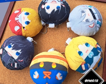 FF Pillow Charm [Final Fantasy 9 15 16] Fabric Keychain Keyring ff9 ff15 ff16 ffix ffxv ffxvi zidane vivi noctic clive rosfield joshua jill