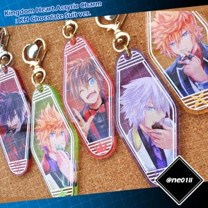 KH Chocolate Suit ver. [Kingdom Hearts Acrylic Keychain] charm sora riku roxas axel terra ventus vanitas xehanort