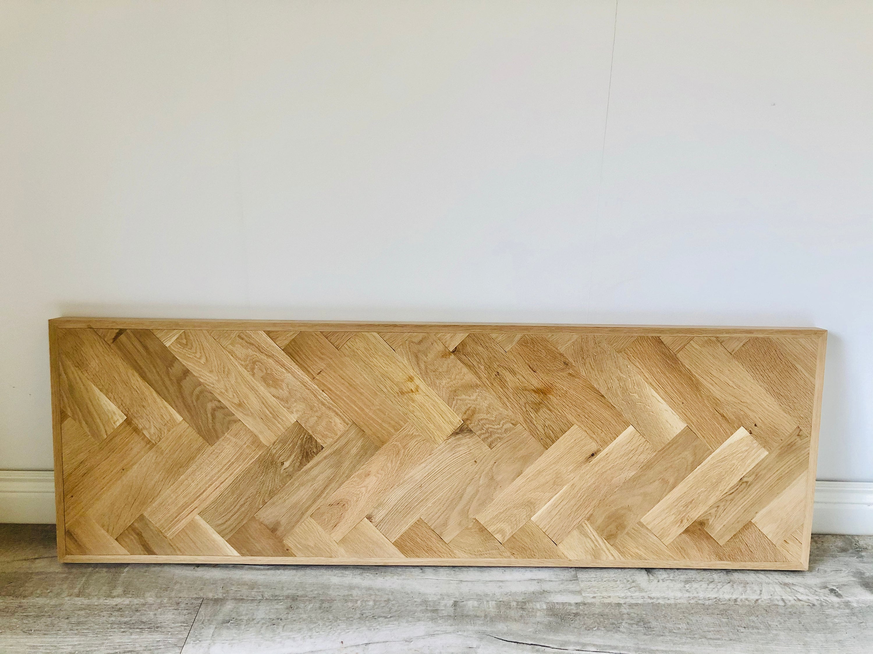 Solid oak parquet wooden headboard Etsy