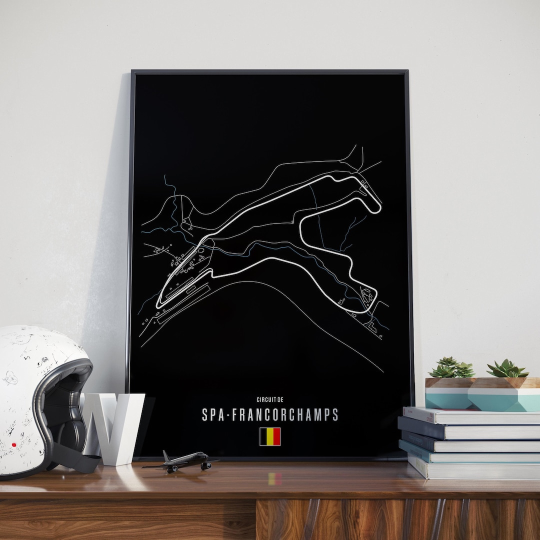 Spa Track Mapbasic Spa-francorchamps Track Map Poster - Etsy
