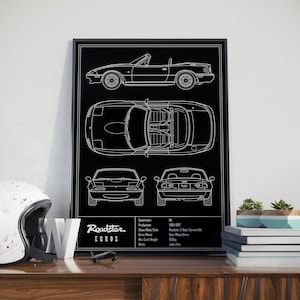 Eunos Roadster NA Blueprint Poster