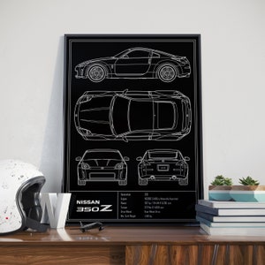Nissan 350Z Z33 Blueprint Poster